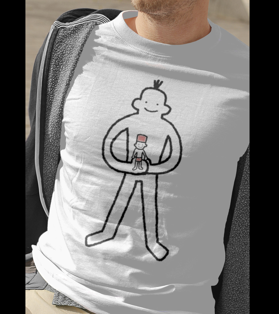 Gabriel Alipio Gentle Giant Holding Cat Sketch T-Shirt