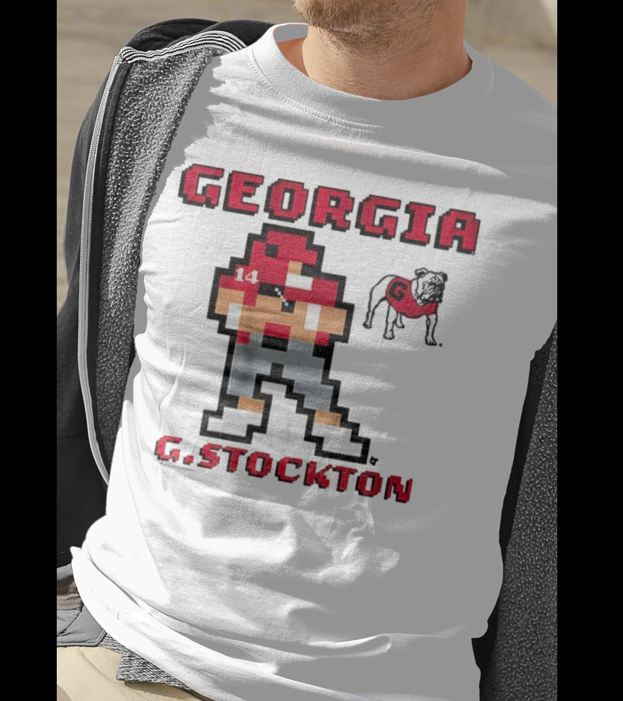 Gunner Stockton Georgia 8-Bit Retro Georgia Bulldogs G.Stockton 2025 T-Shirt