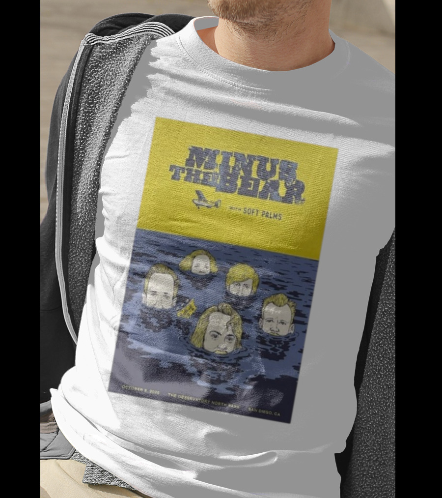 Minus The Bear With Soft Palms San Diego The Observatory North Park October 8 2025 T-Shirt