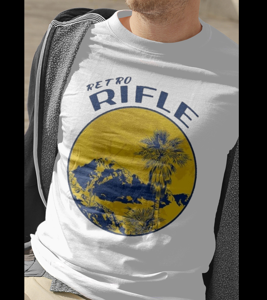 Retro Rifle Desert Oasis Lethal Protector Vintage Style T-Shirt