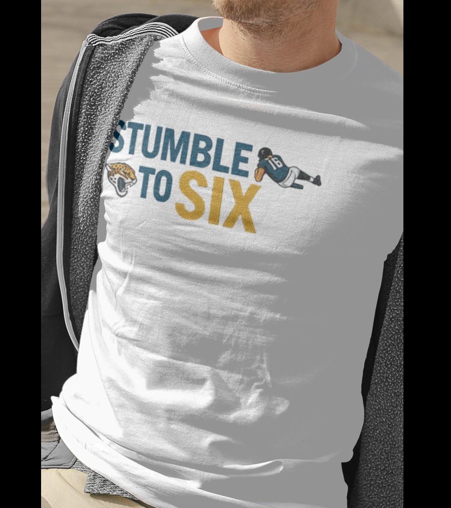 Jacksonville Jaguars Trevor Lawrence Stumble To Six NFL Football T-Shirt