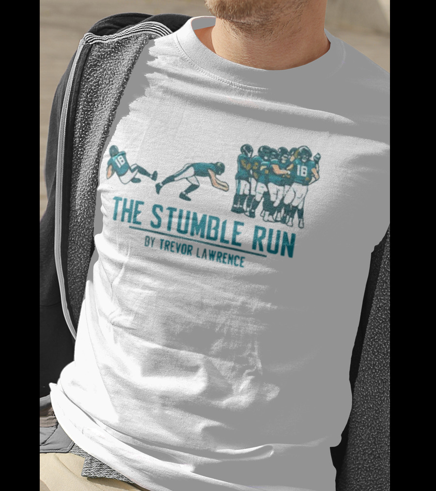 The Stumble Run By Trevor Lawrence Jacksonville Jaguars Football 2025 T-Shirt