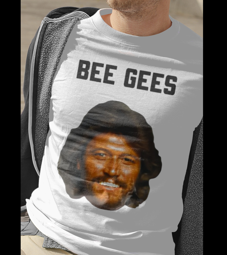 Barry Gibb Bee Gees Iconic Face Retro 70s Style T-Shirt