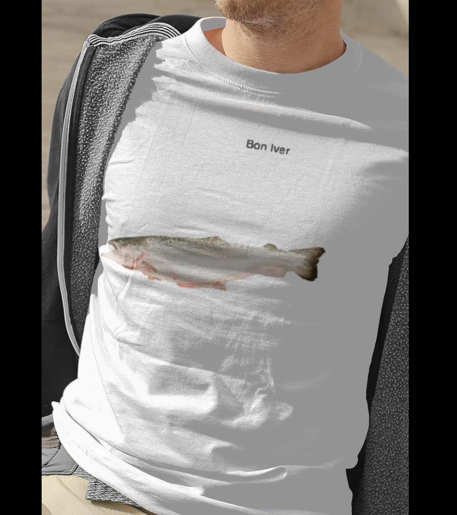 Bon Iver Salmon Fish Imagery T-Shirt