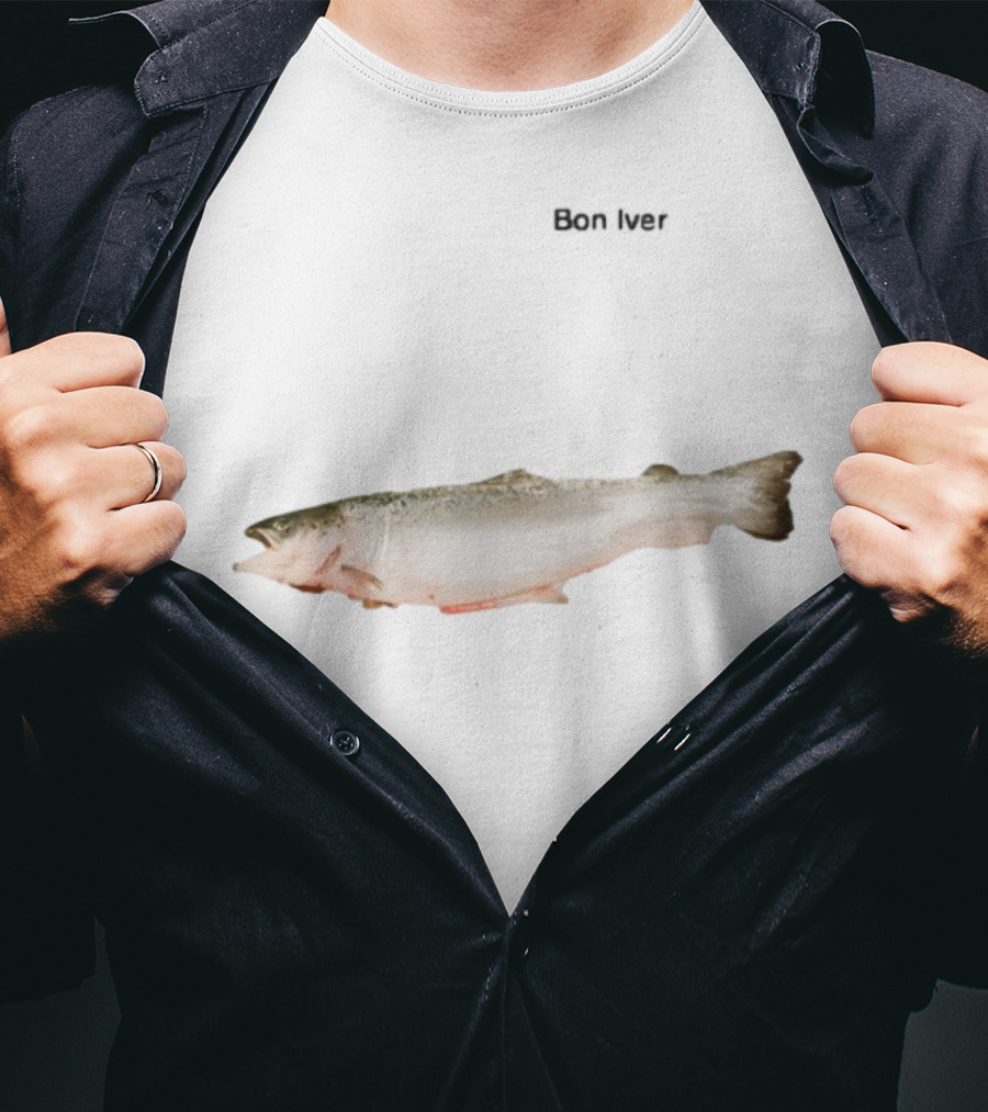Bon Iver Salmon Fish Imagery T-Shirt
