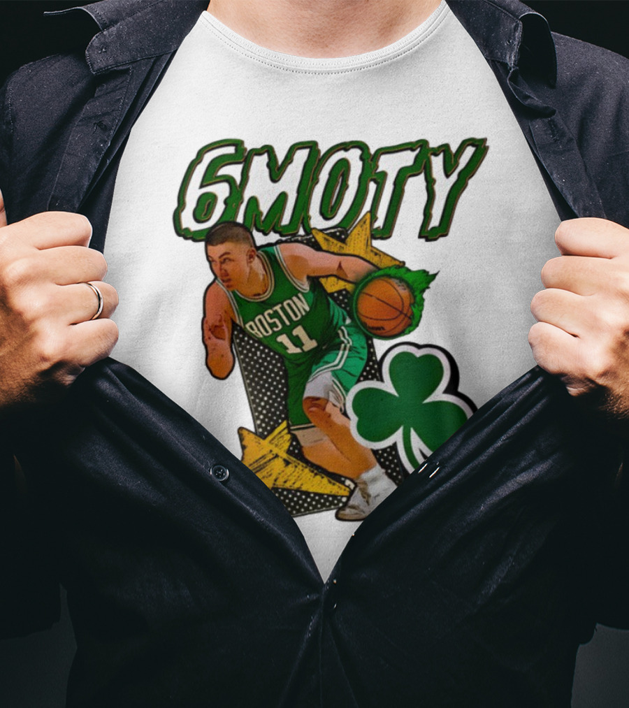 6Moty Boston Celtics Basketball Player Clover Stars T-Shirt