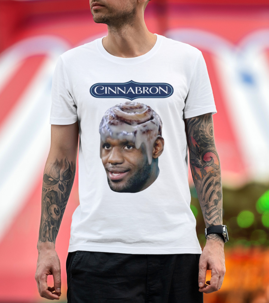 Cinnabron Cinnamon Roll Head Basketball Mashup T-Shirt