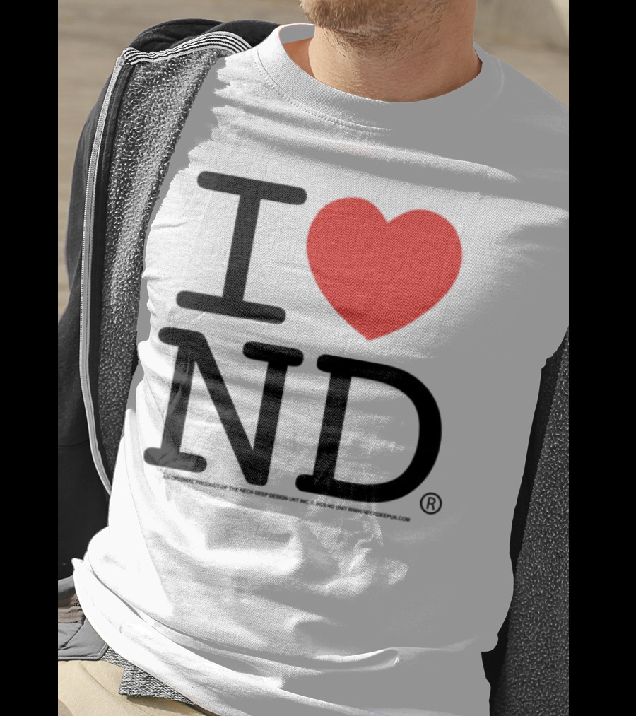 I Heart ND Red Heart Graphic T-Shirt