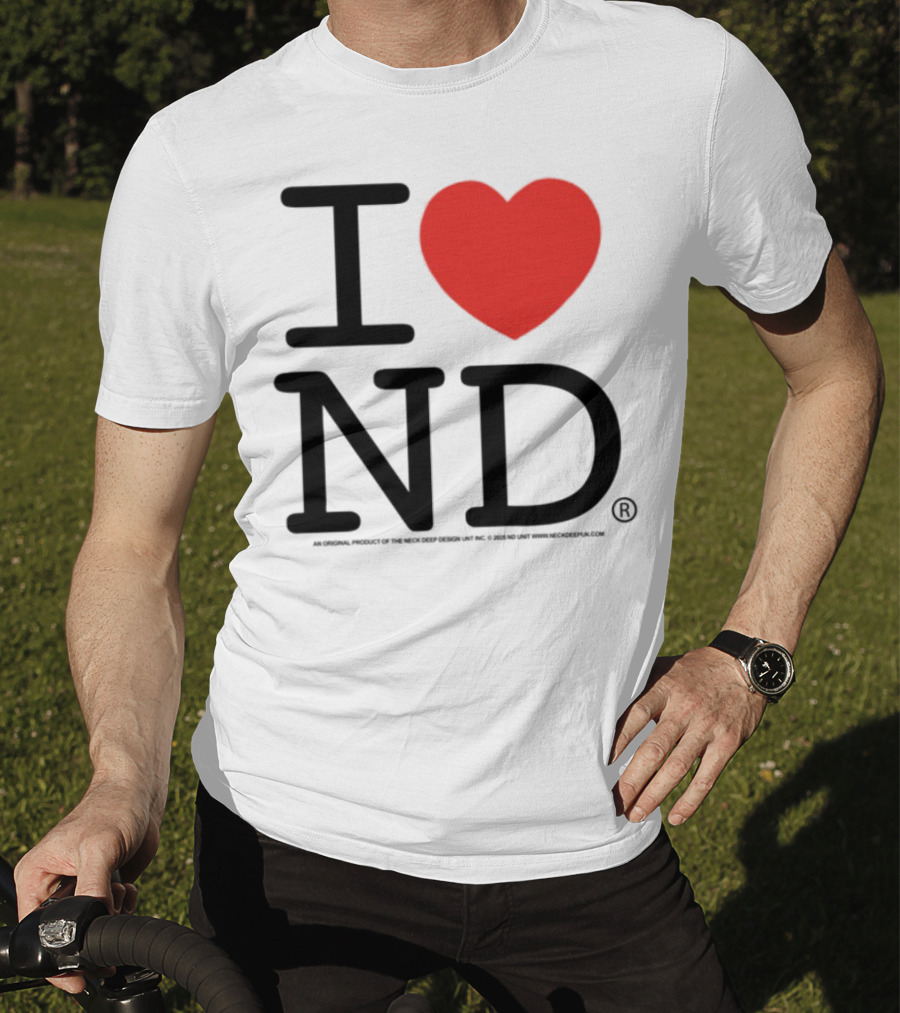 I Heart ND Red Heart Graphic T-Shirt