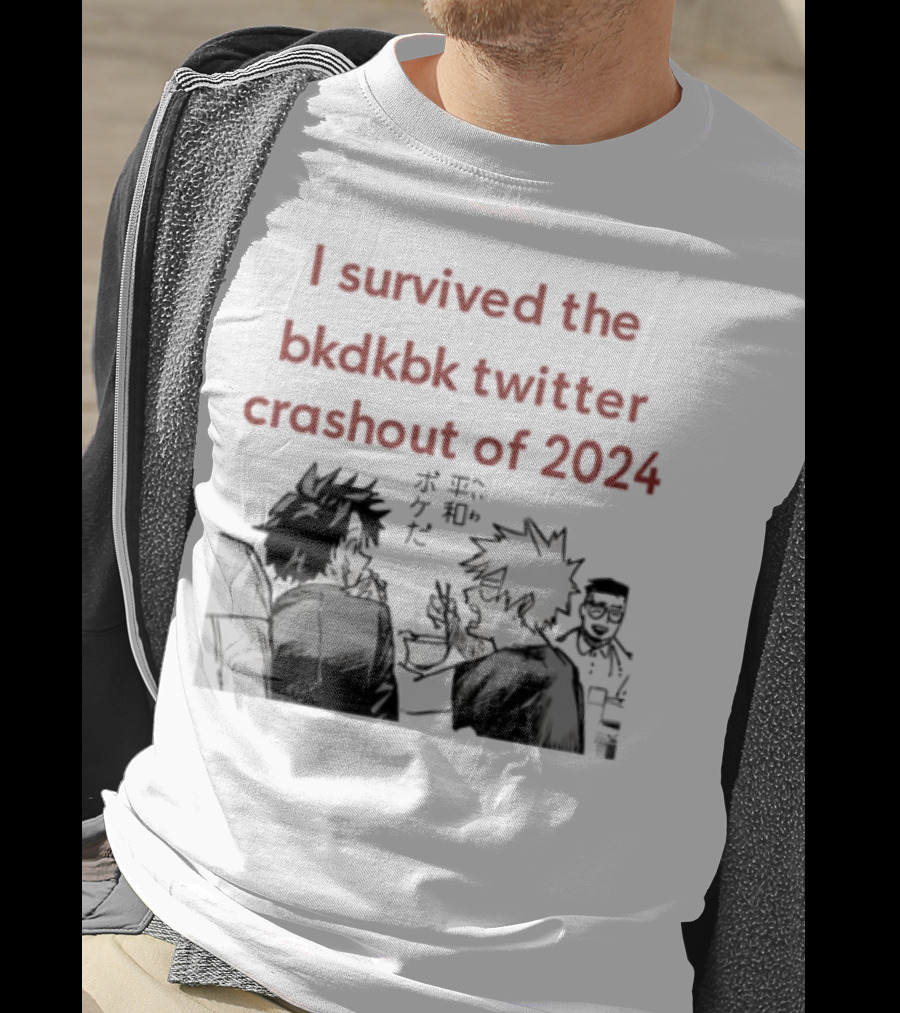 I Survived The Bkdkbk Twitter Crashout Of 2024 Manga Style Duo Scene T-Shirt