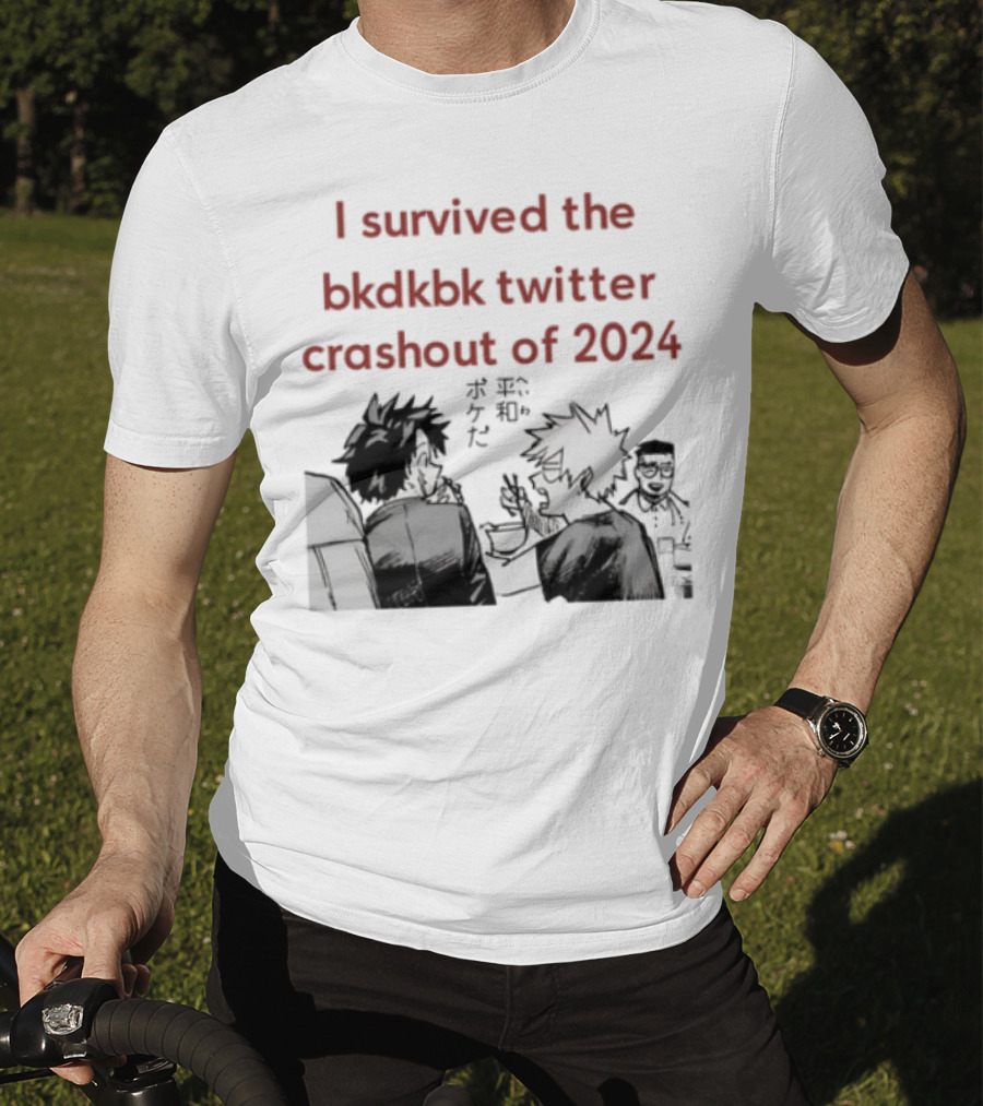 I Survived The Bkdkbk Twitter Crashout Of 2024 Manga Style Duo Scene T-Shirt