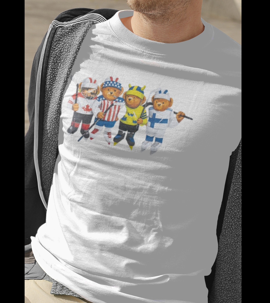 Market X Sherwood Ice Hockey Bears Canada USA Sweden Finland T-Shirt