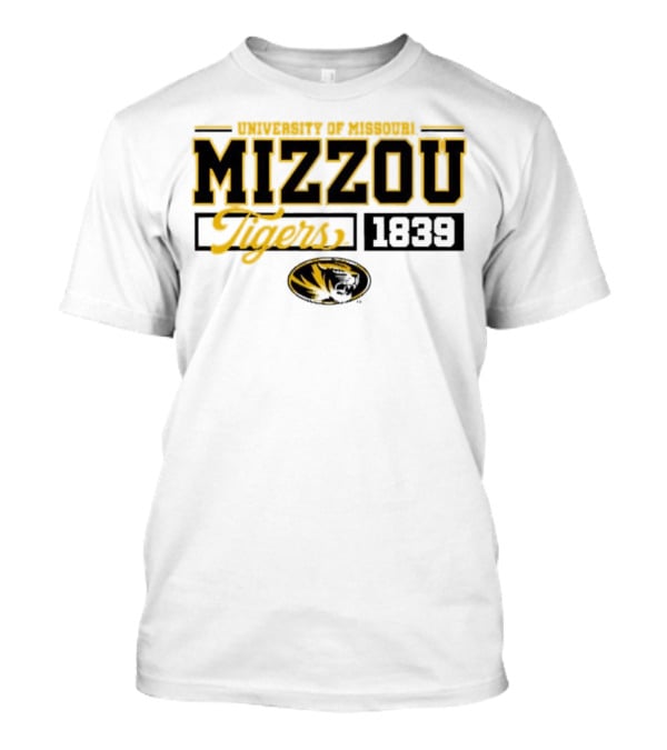 Tigers University Of Missouri Mizzou 1839 Oval Tiger Head T-Shirt