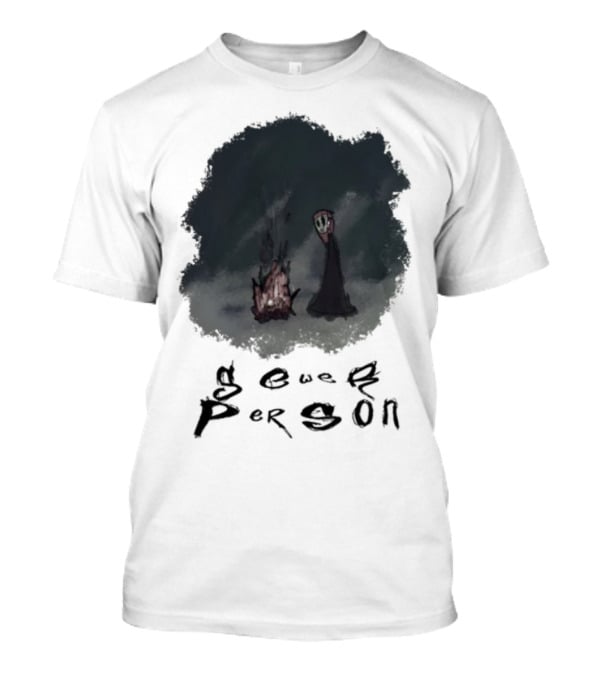 Sewerperson Campfire Mountain Forest Scene T-Shirt