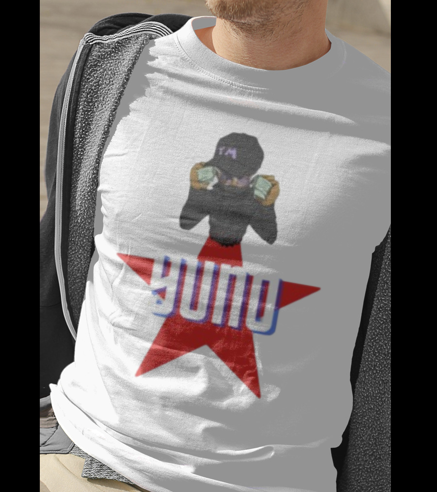 Yuno Holding Money Icon On Red Star T-Shirt