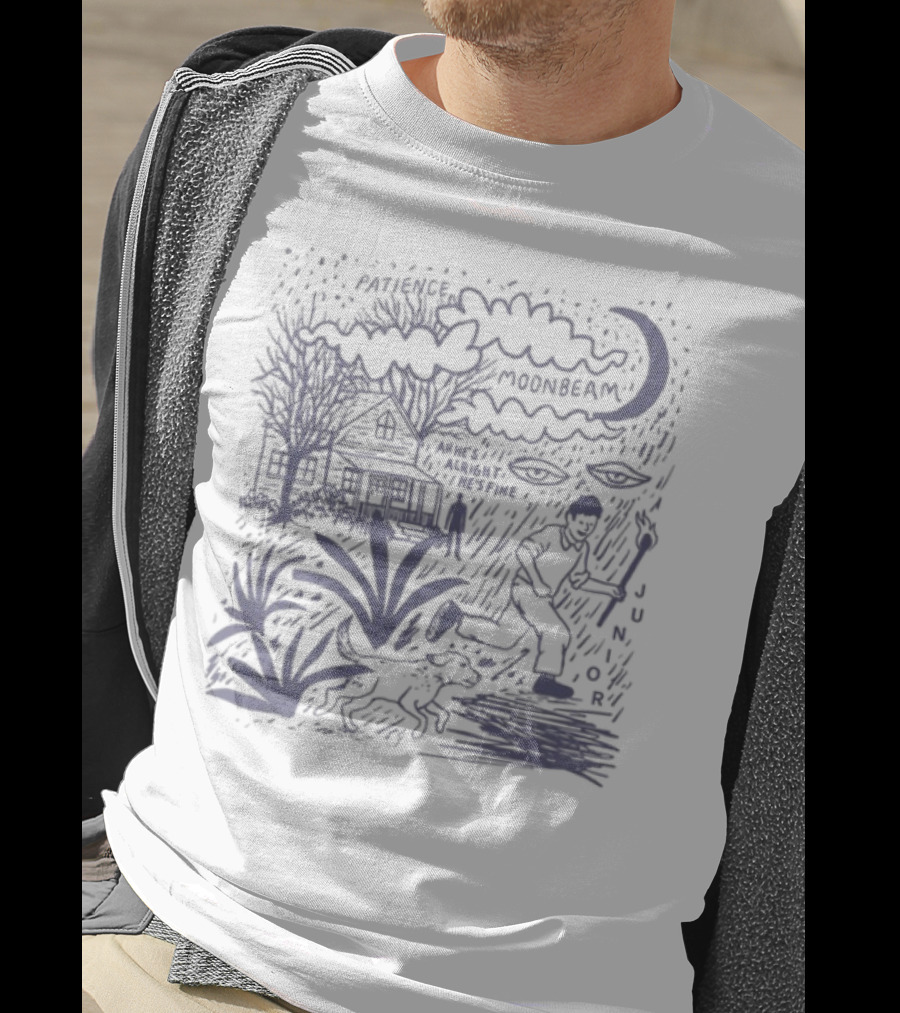 Great Grandpa Patience Moonbeam Jungle Adventure Night Scene T-Shirt