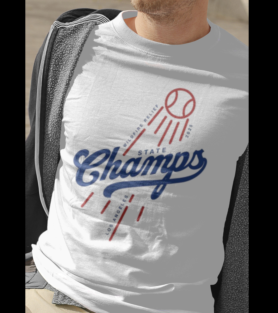 State Champs Wildfire Relief Baseball Event Support T-Shirt