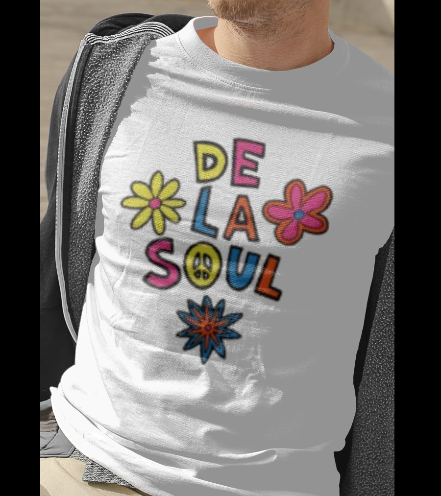 Thank You Dave De La Soul Colorful Flowers Peace Symbol T-Shirt