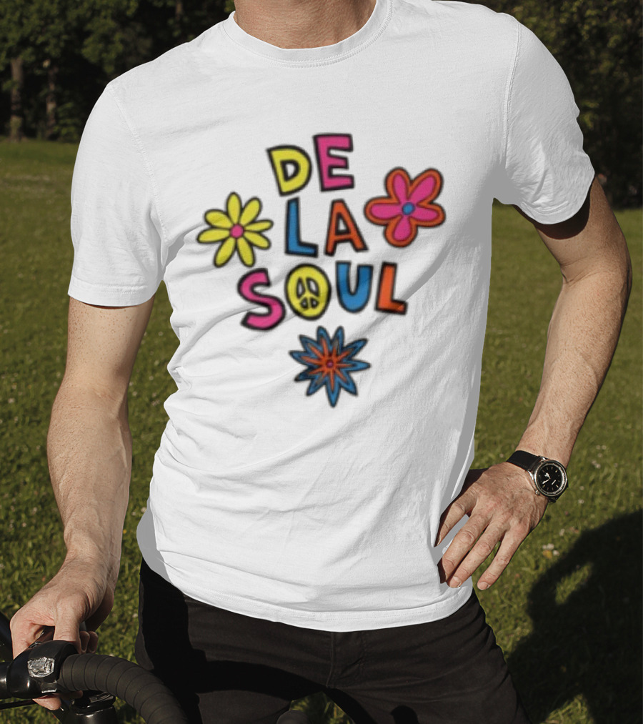 Thank You Dave De La Soul Colorful Flowers Peace Symbol T-Shirt