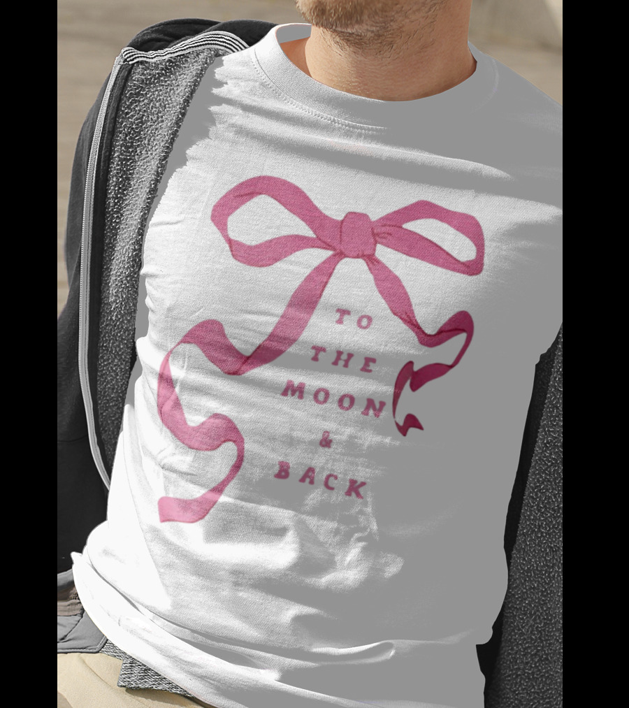 To The Moon And Back Pink Ribbon T-Shirt