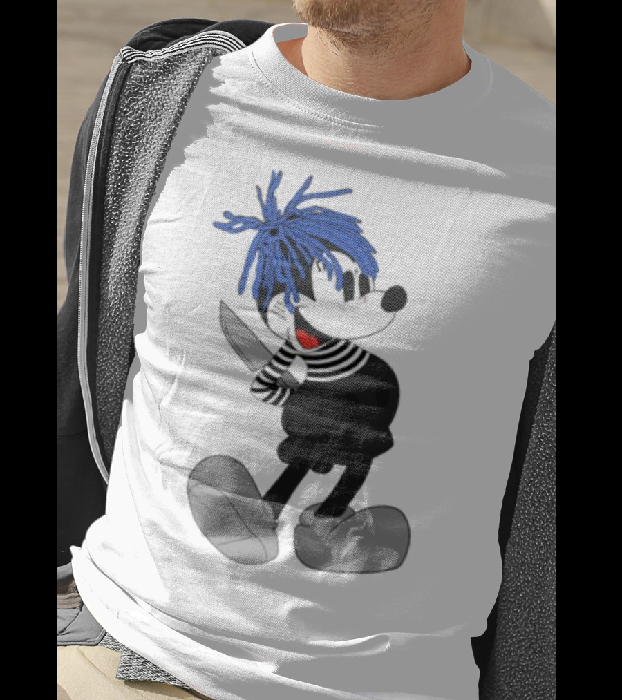 Revenge X Sad Mickey Mouse Knife Emotive Punk Mashup T-Shirt
