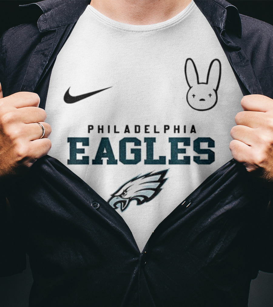 Bad Bunny Nike Philadelphia Eagles NFL 2025 Collaboration T-Shirt