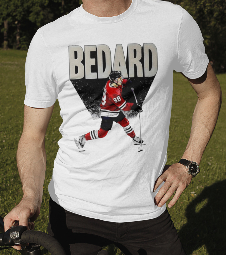 Bedard 98 Chicago Hockey Player Red Jersey T-Shirt