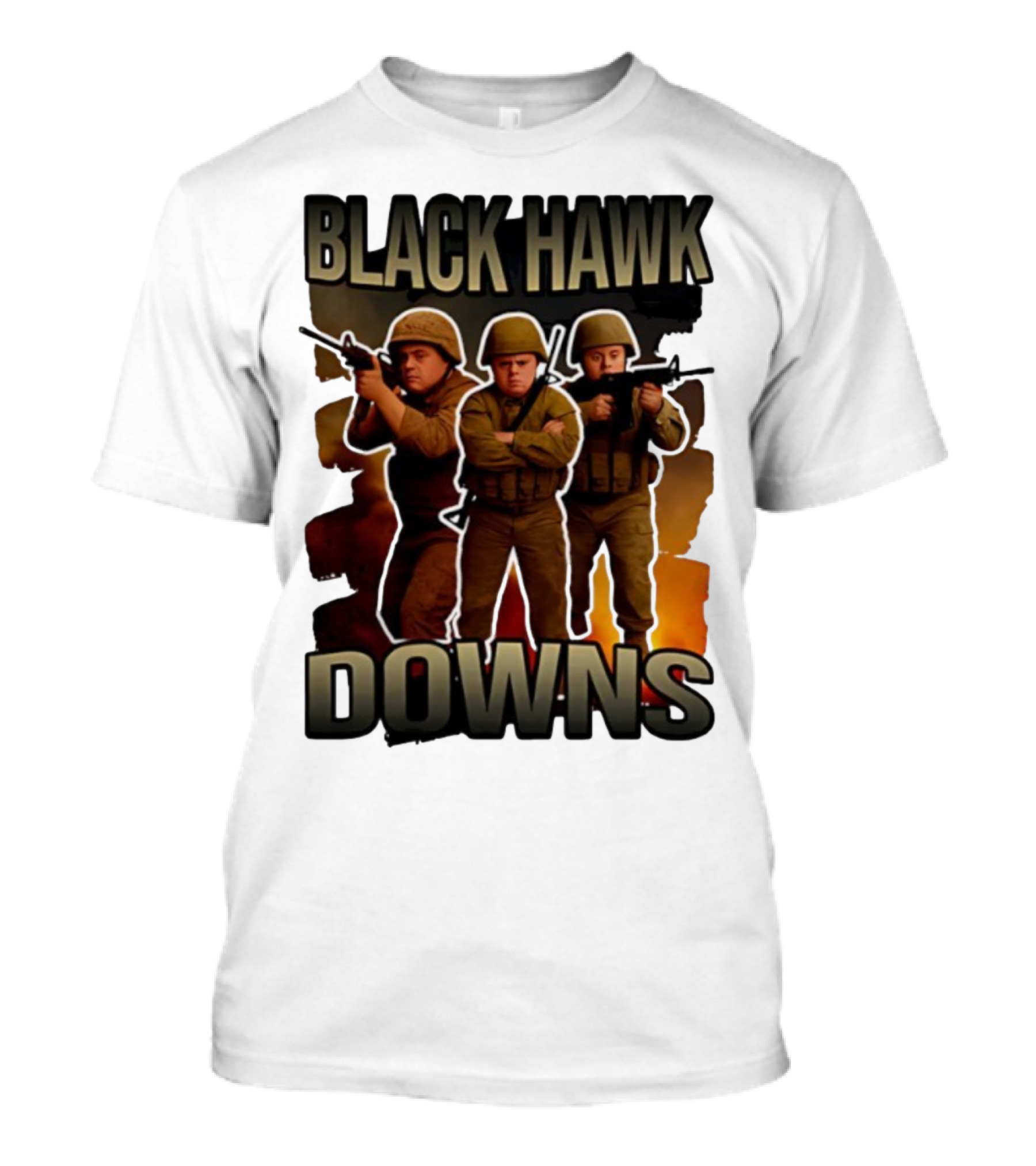 Black Hawk Downs Movie Parody Soldiers T-Shirt