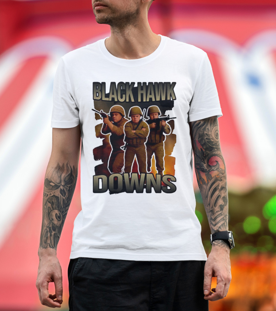 Black Hawk Downs Movie Parody Soldiers T-Shirt