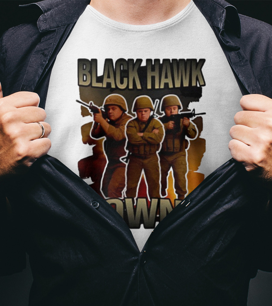 Black Hawk Downs Movie Parody Soldiers T-Shirt
