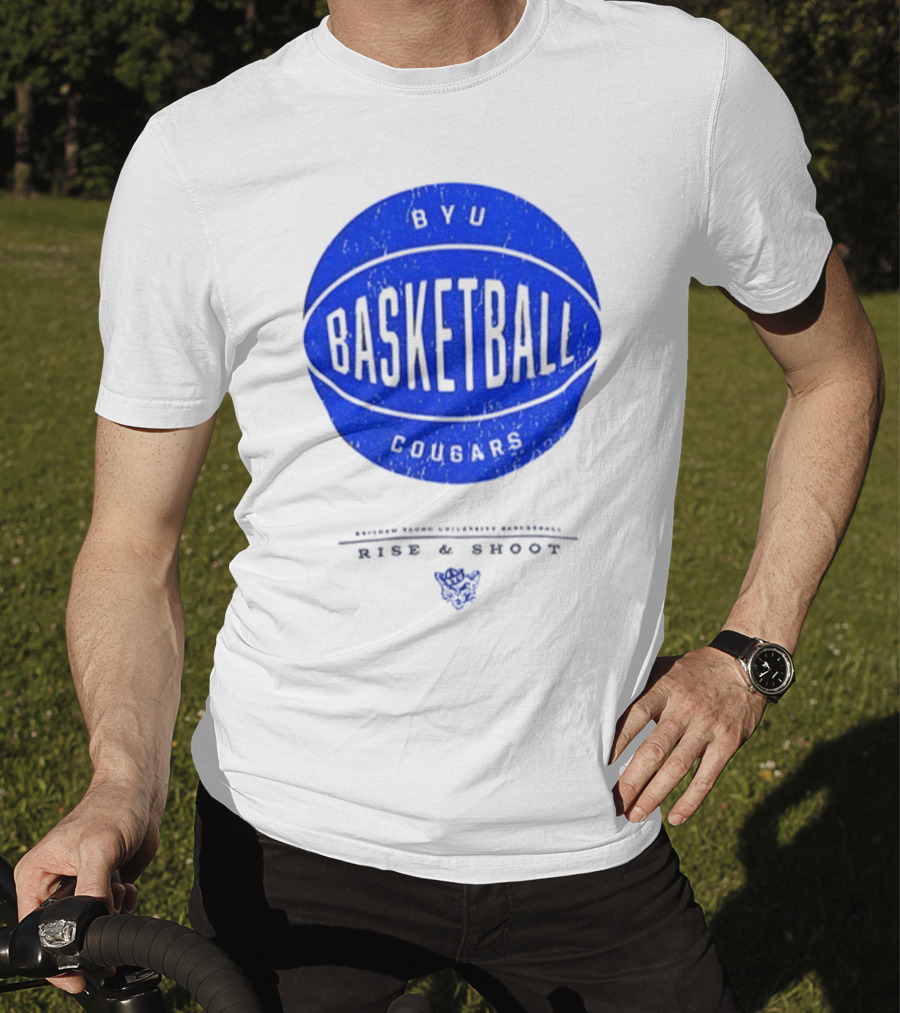 BYU Cougars Rise And Shoot Basketball Brigham Young University T-Shirt