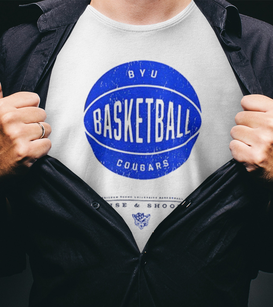 BYU Cougars Rise And Shoot Basketball Brigham Young University T-Shirt