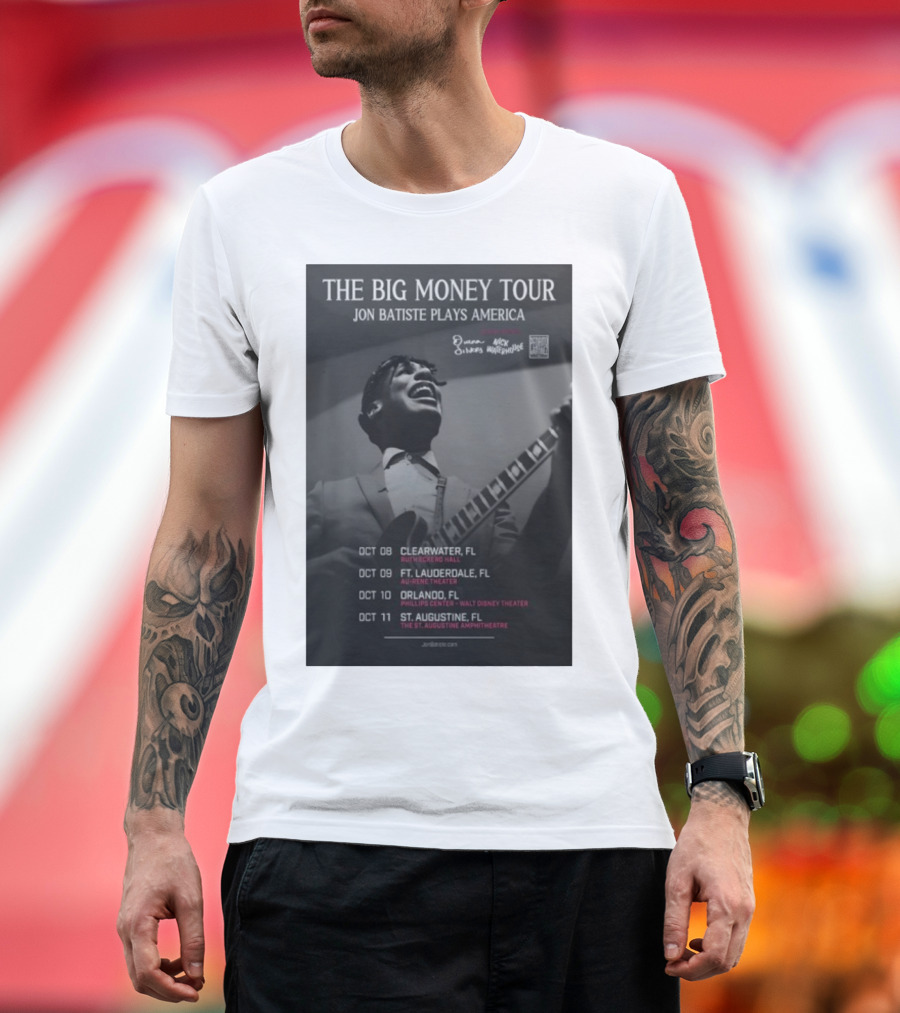 The Big Money Tour Jon Batiste Plays America October 2025 Florida Concert Dates T-Shirt