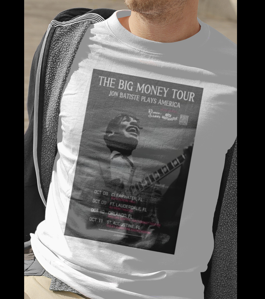 The Big Money Tour Jon Batiste Plays America October 2025 Florida Concert Dates T-Shirt