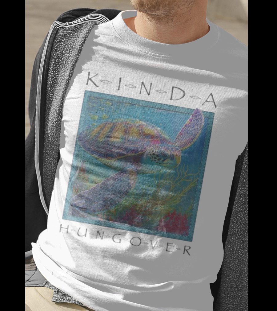 Kinda Hungover Turtle Ocean Scene T-Shirt