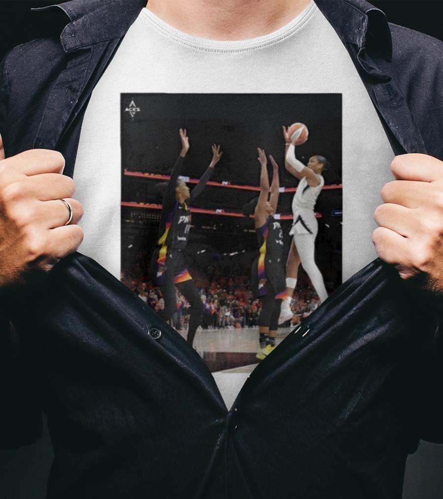 Las Vegas Aces Hang It In The Louvre Basketball Action Shot T-Shirt