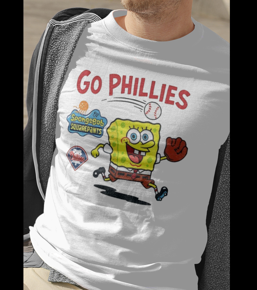 Go Phillies Spongebob Squarepants Philadelphia MLB Baseball 2025 T-Shirt