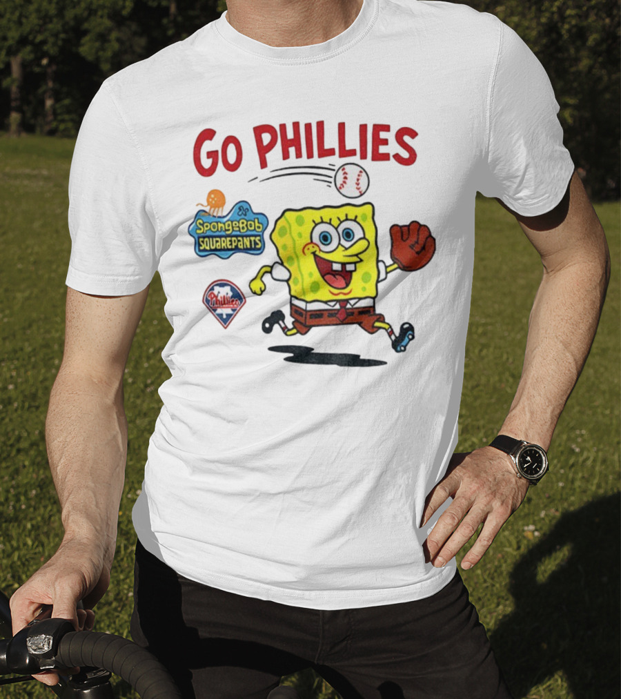 Go Phillies Spongebob Squarepants Philadelphia MLB Baseball 2025 T-Shirt