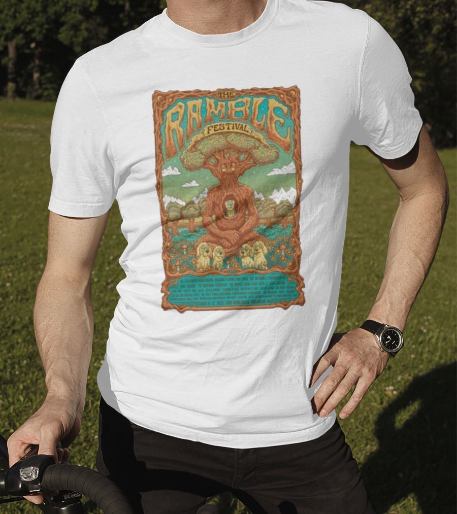 The Ramble Festival 2025 Camp Ramblewood October 10-12 Tree Creature And Owls T-Shirt