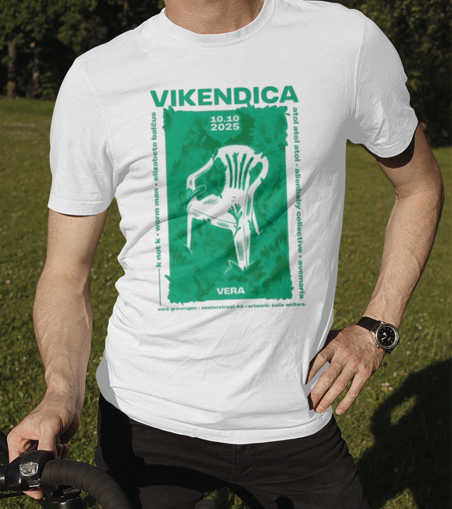 Vikendica 10.10.2025 Vera Chair Illustration In Greenery T-Shirt