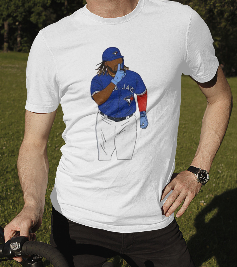 Vladimir Guerrero Jr Shhh Gesture Toronto Blue Jays Player Iconic Pose T-Shirt