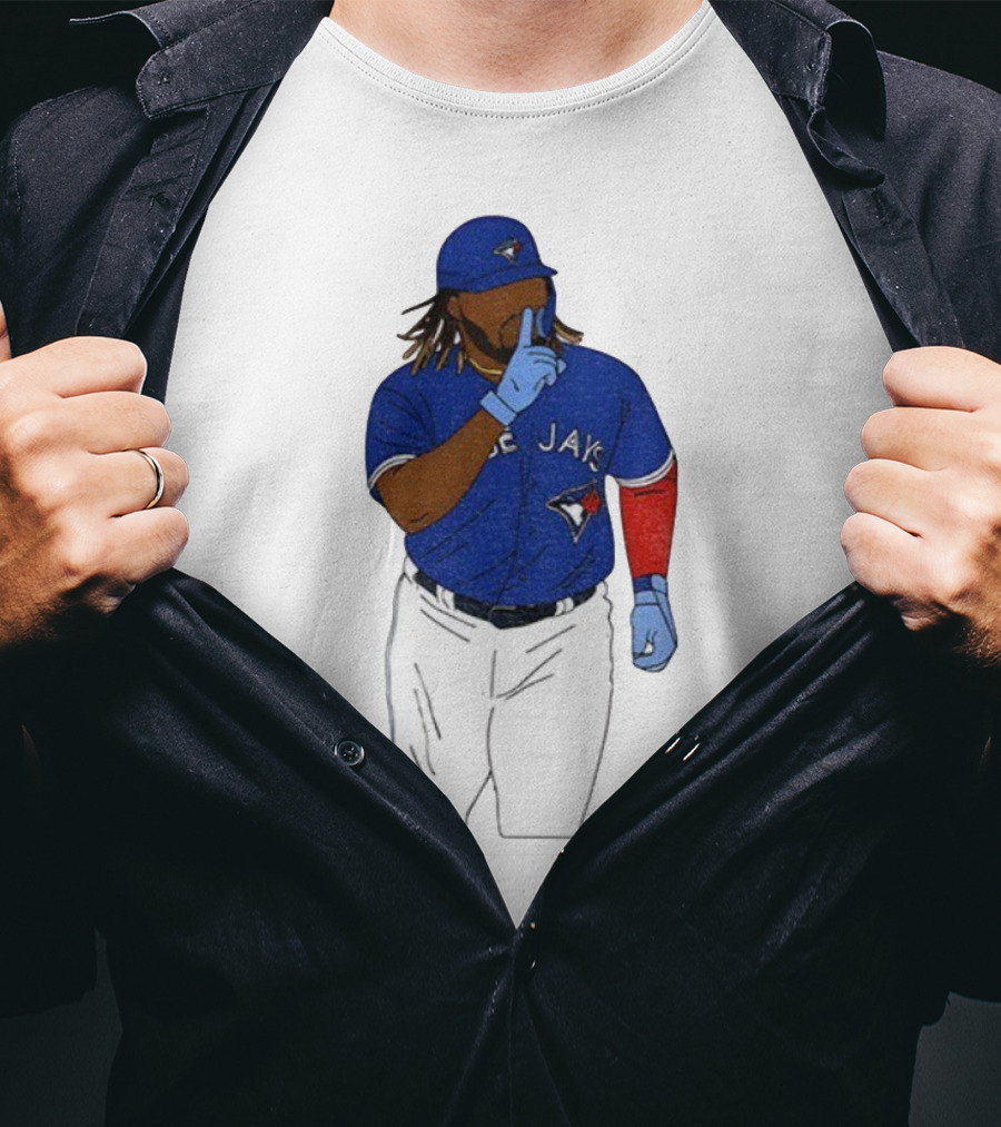 Vladimir Guerrero Jr Shhh Gesture Toronto Blue Jays Player Iconic Pose T-Shirt