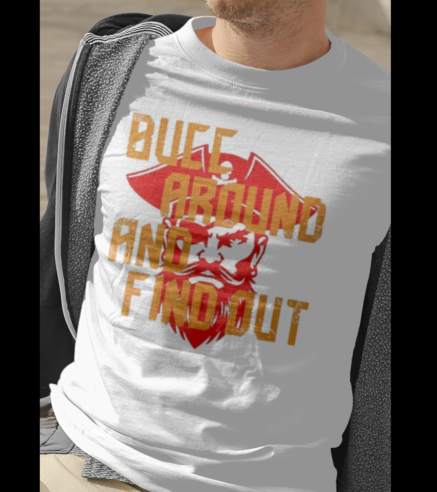 Bucc Around And Find Out Vintage Buccaneer Head Retro Style T-Shirt
