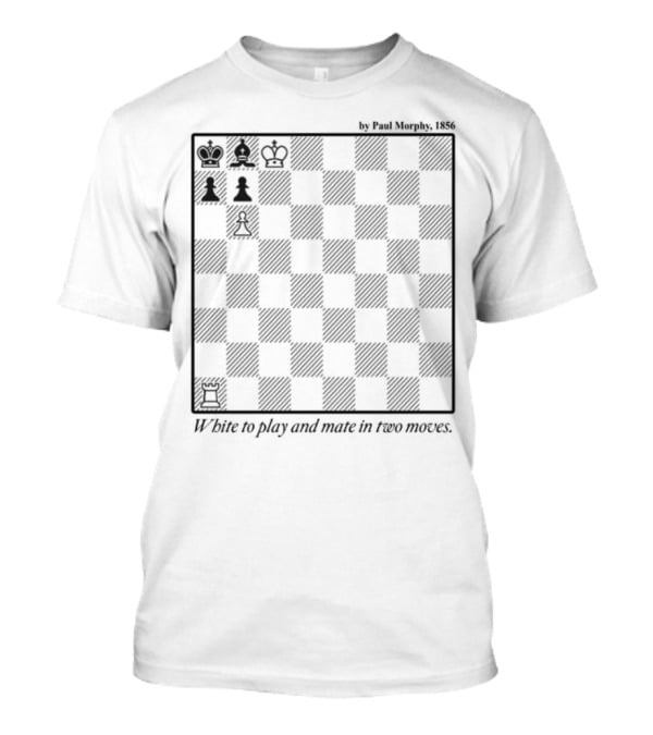 Paul Morphy 1856 Chess Puzzle White To Play And Mate In Two Moves T-Shirt