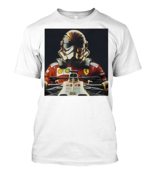 George Lucas Stormtrooper Formula 1 Ferrari Shell Petronas Mercedes Racing 44 T-Shirt