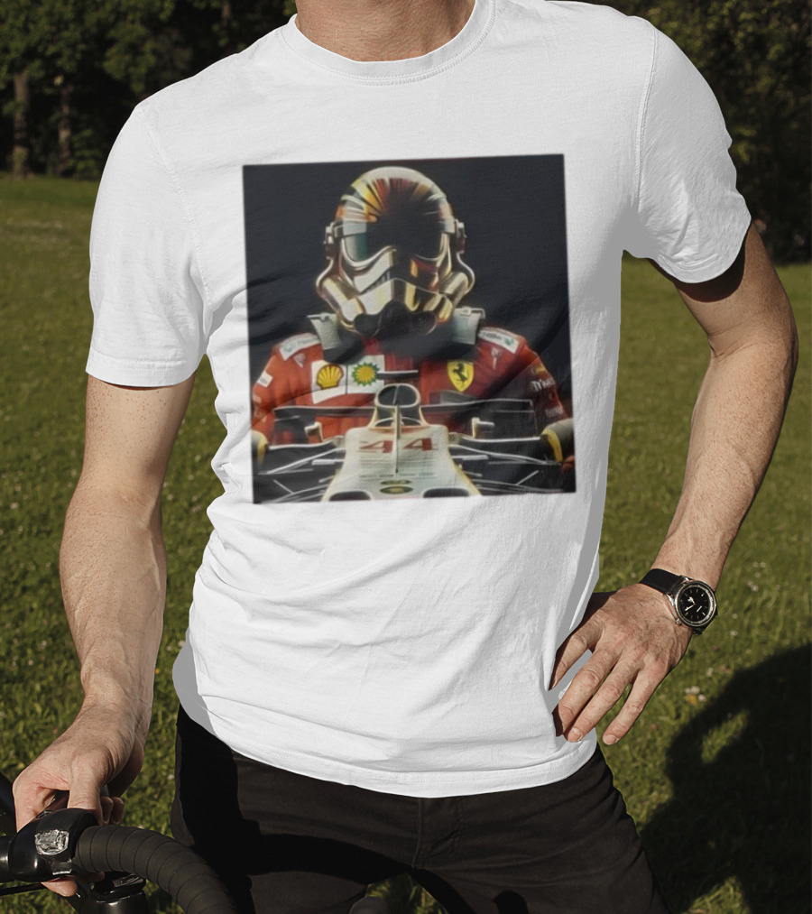 George Lucas Stormtrooper Formula 1 Ferrari Shell Petronas Mercedes Racing 44 T-Shirt