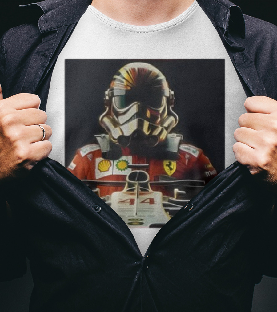 George Lucas Stormtrooper Formula 1 Ferrari Shell Petronas Mercedes Racing 44 T-Shirt