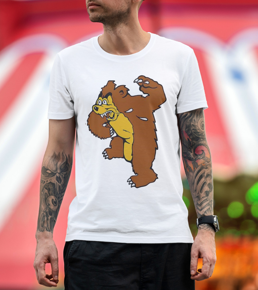 Montana Grizzlies Retro Monety Mascot Bear T-Shirt