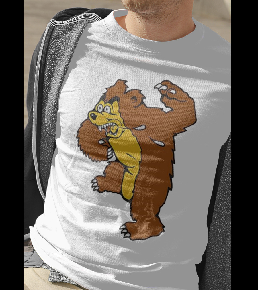 Montana Grizzlies Retro Monety Mascot Bear T-Shirt