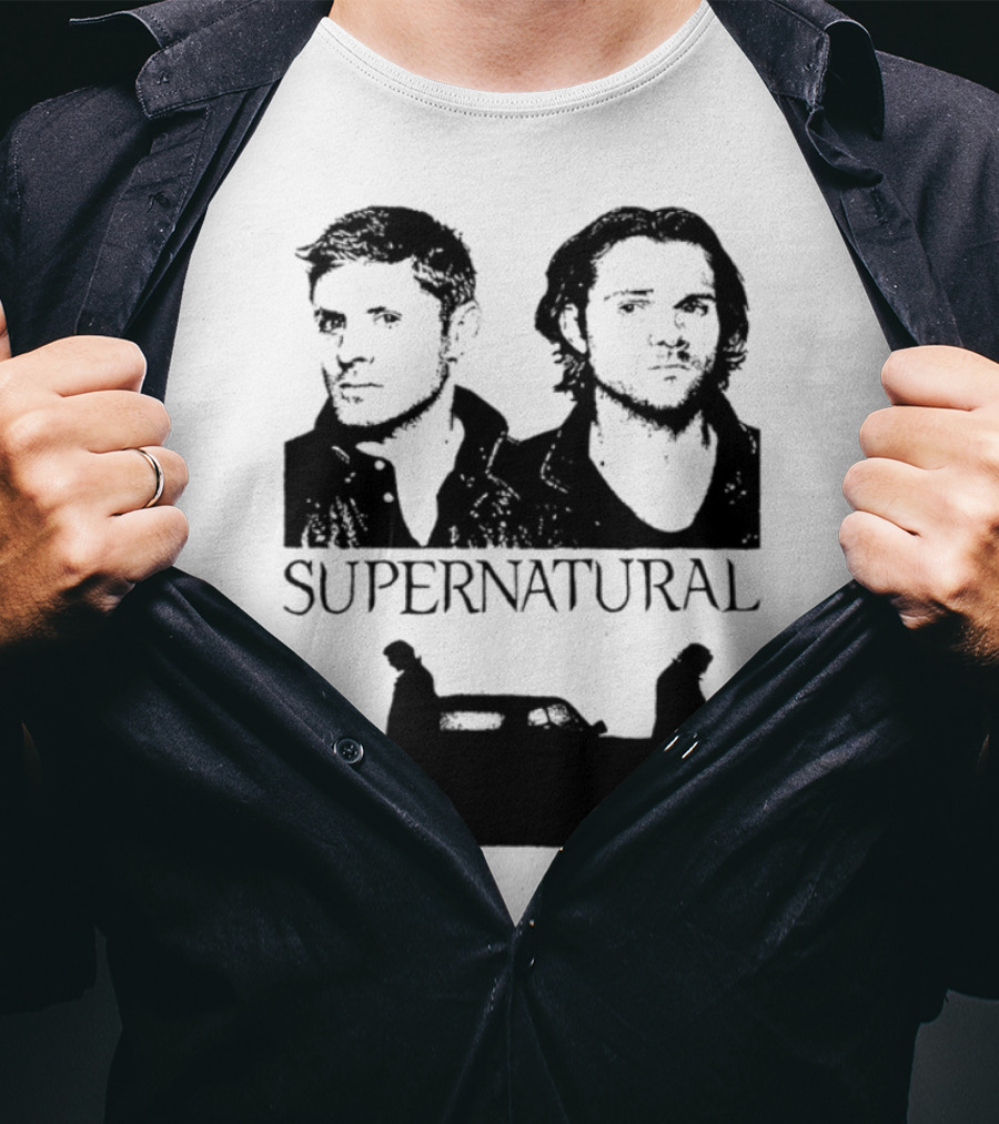 Sam And Dean Winchester Supernatural Impala Duo T-Shirt